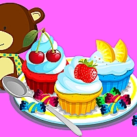 Cooking Colorful Cupcakes Game Cover