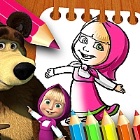 Masha & the Bear Coloring Book Game Cover