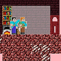 Alex and Steve Nether Game Cover