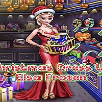 Elsa Frozen Christmas Dress up Game Cover