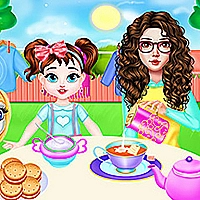 Mom And Taylor Washing Clothes Game Cover