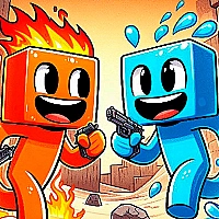 Fire and Water Blockman Game Cover