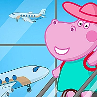 Hippo Family Airport Adventure Game Cover