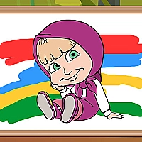 Masha and the Bear Coloring Book Game Cover