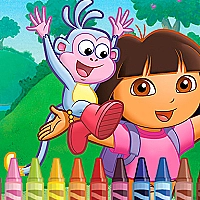 Dora the Explorer 4 Coloring  Game Cover