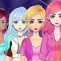 anime girls dress up and makeup game Game Cover