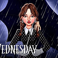 Celebrity Wednesday Addams Style Game Cover