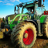 Farming Tractor Puzzle Game Cover