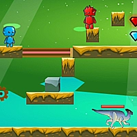 Fire And Water In Dino World Game Cover