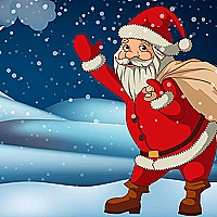 Santa Claus Gift Bag Jigsaw Game Cover